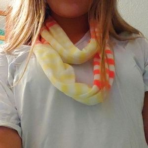 Yellow and Pink Infinity Scarf